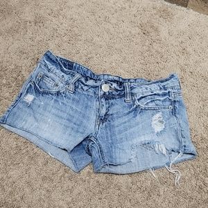 American Eagle Denim Jean Shorts Distressed